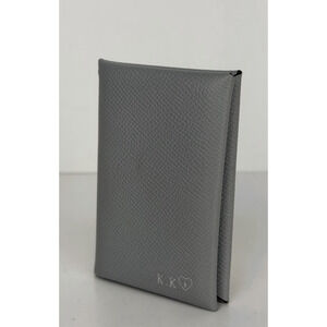 Hermes Calvi Duo Compact Card Holder in Grey Epsom Leather